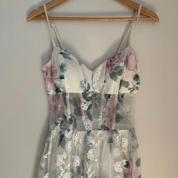 Windsor Floral White and Pink Dress - Picture 7 of 14